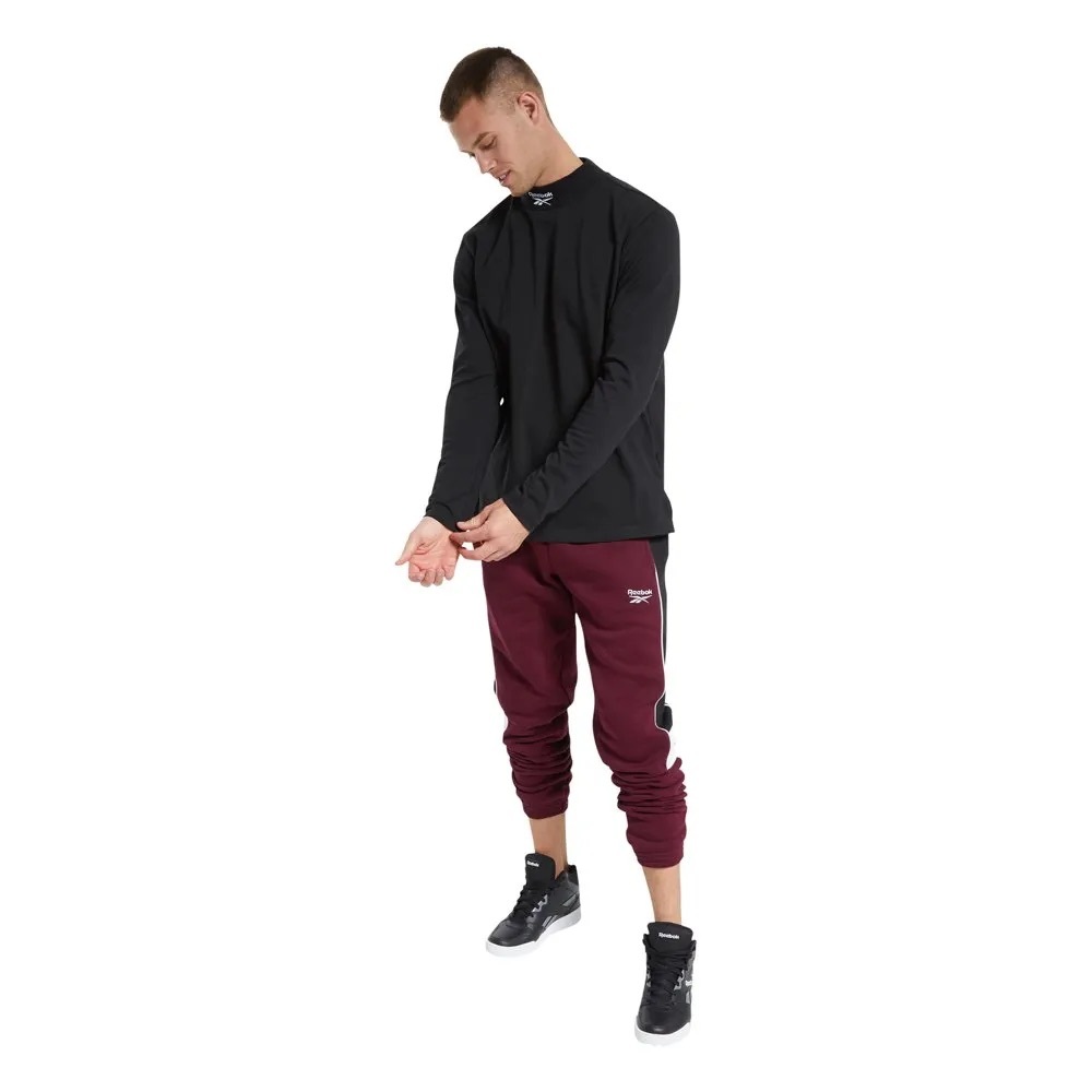 Reebok Black Compression Mock Neck Top